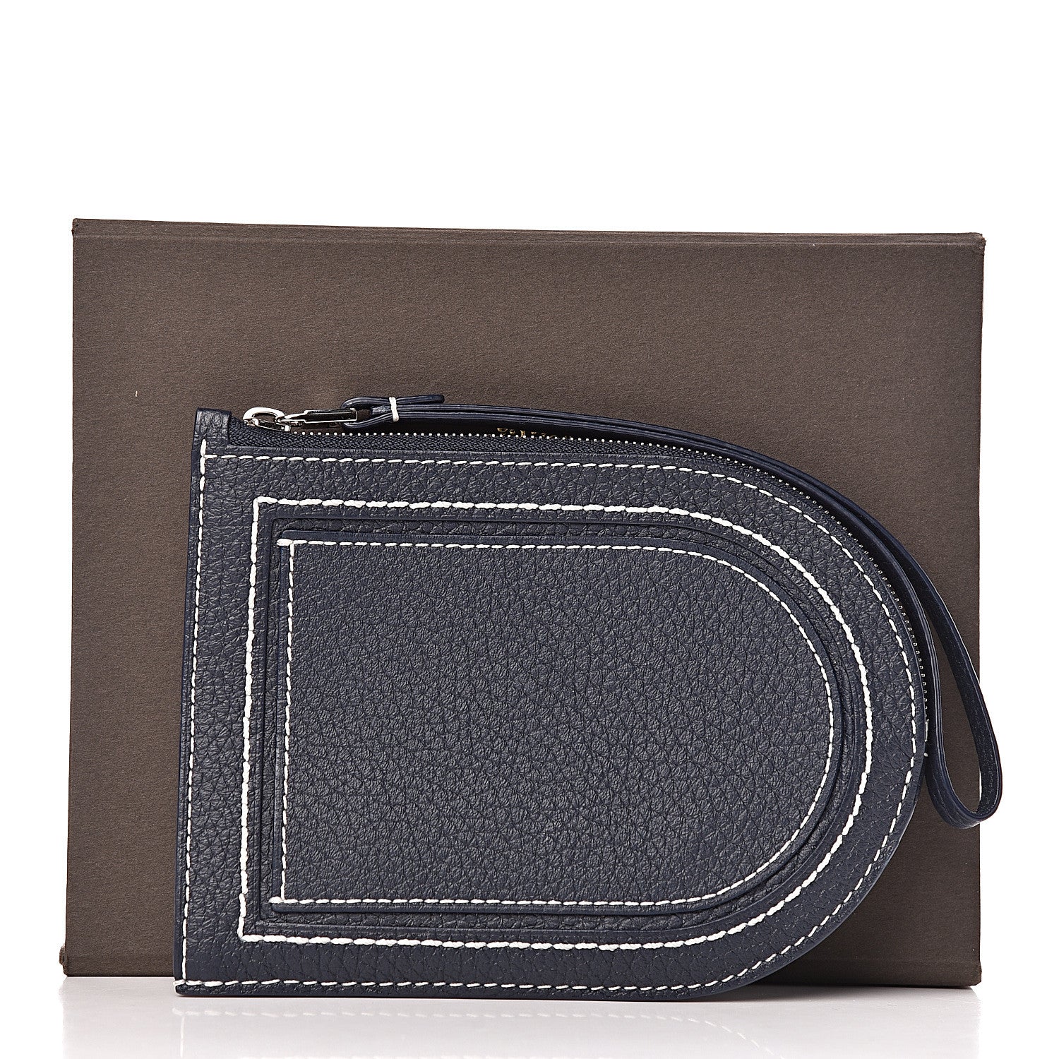 Delvaux Taurillon D Pochette Multifunctions Navy Ivory 7 of 7