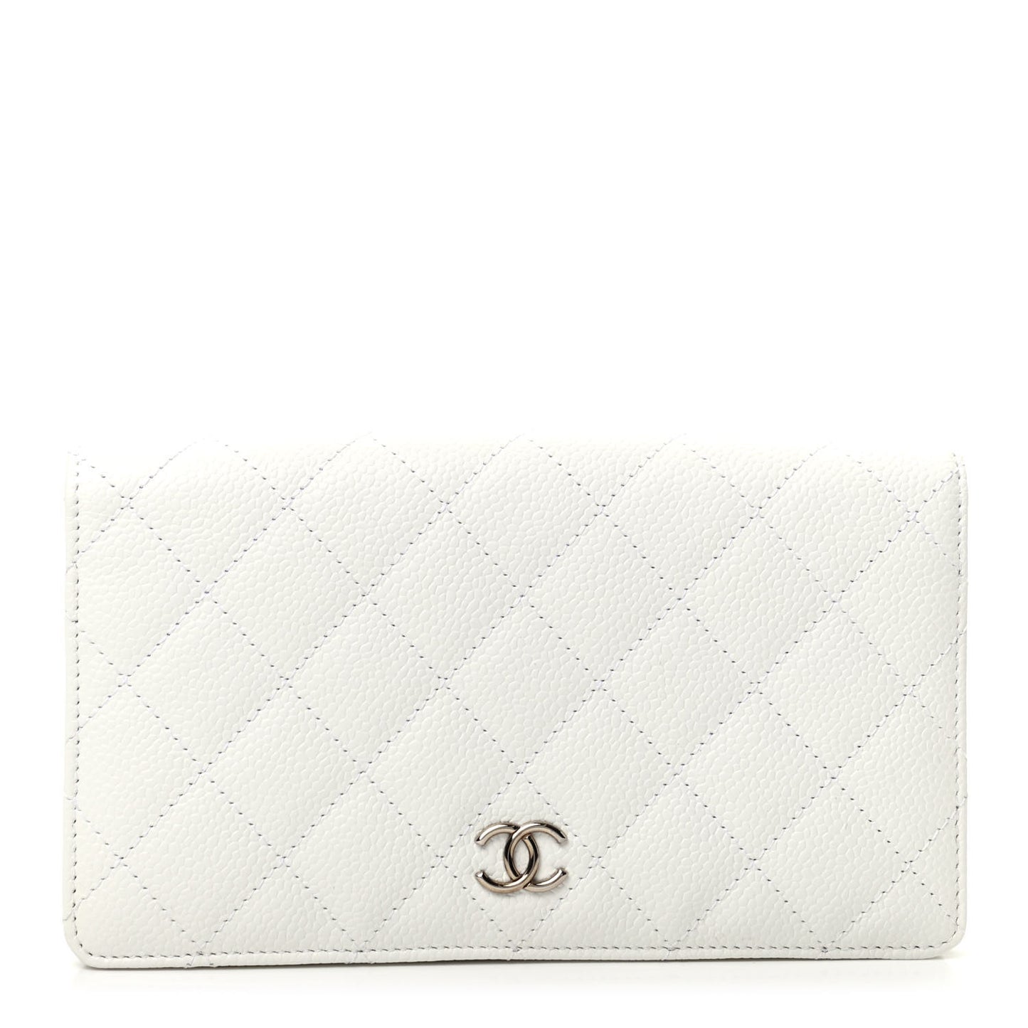 Caviar Quilted Yen Wallet White