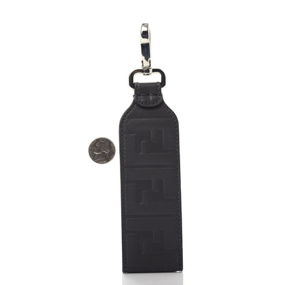Fendi Nappa FF Embossed Key Ring Dark Grey 2 of 3