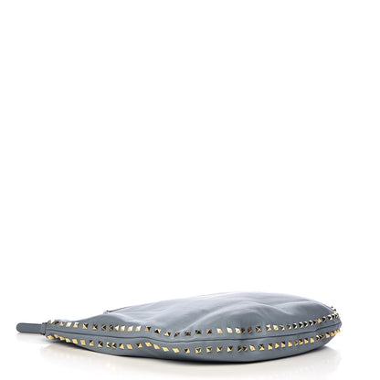 Valentino Garavani Vitello Rockstud Hobo Light Blue 4 of 11