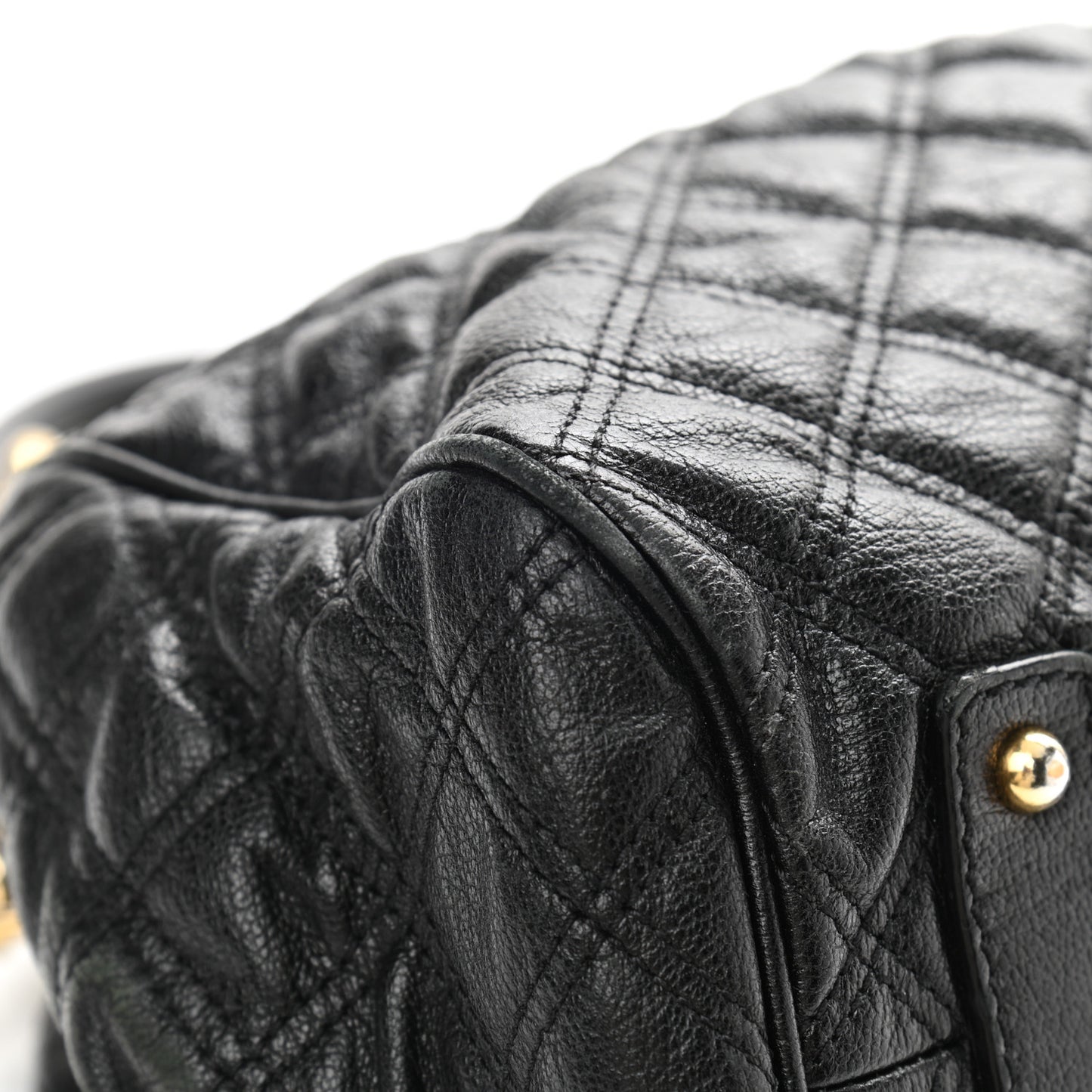 Calfskin Quilted Stam Black