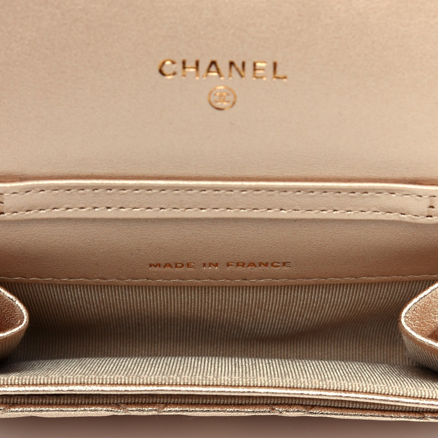Chanel Metallic Lambskin Quilted Flap Chain Waist Bag Gold 5 of 15