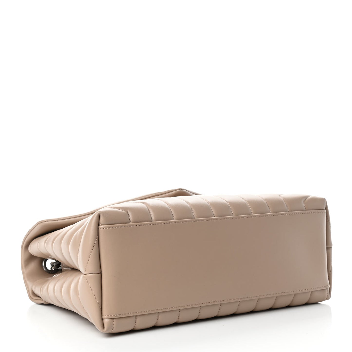 Calfskin Y Quilted Monogram Medium Loulou Chain Satchel Dark Beige