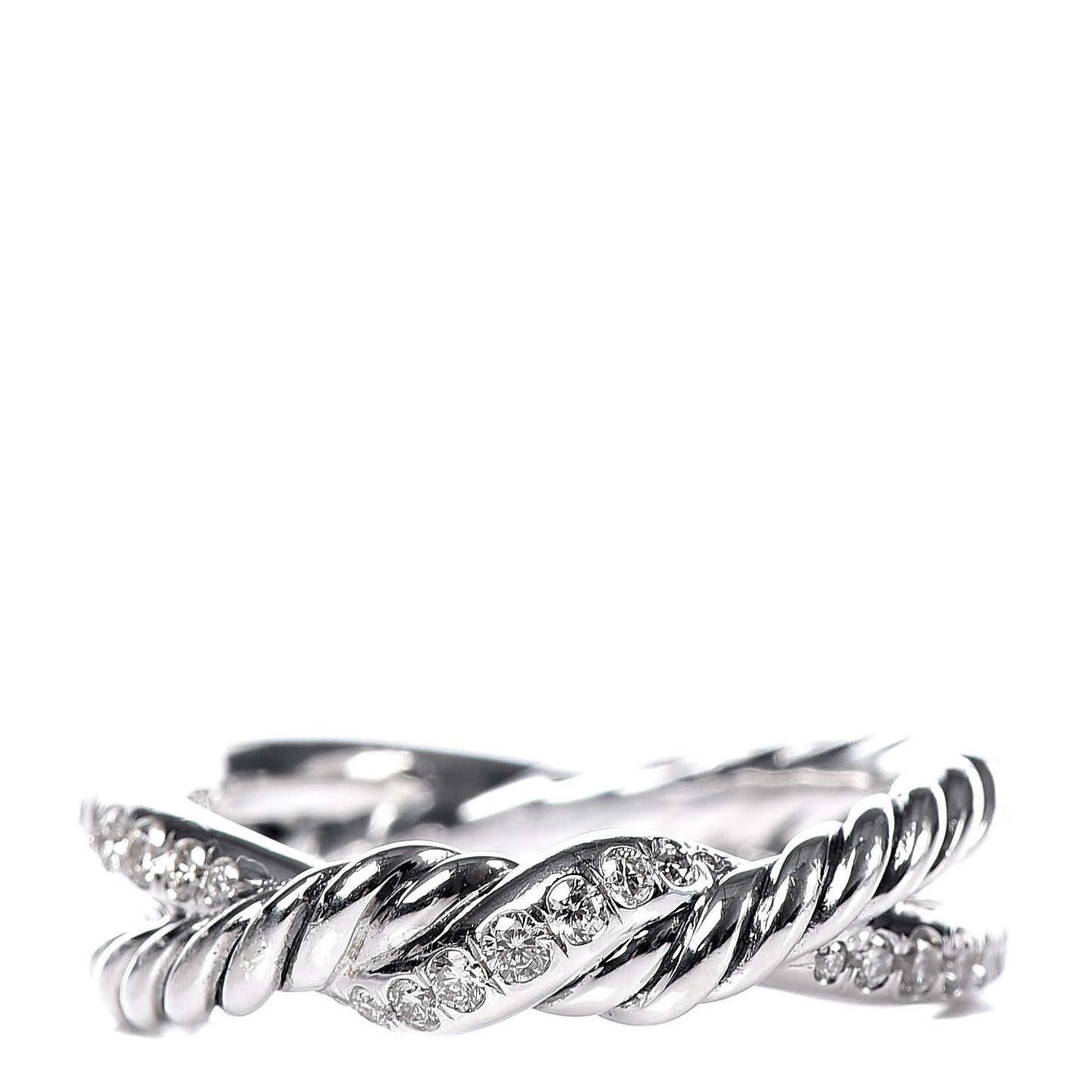 Sterling Silver Diamond Continuance Band Ring 51 5.75
