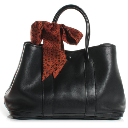 Hermes Veau Swift Garden Party TPM Twilly Tote Black 1 of 10