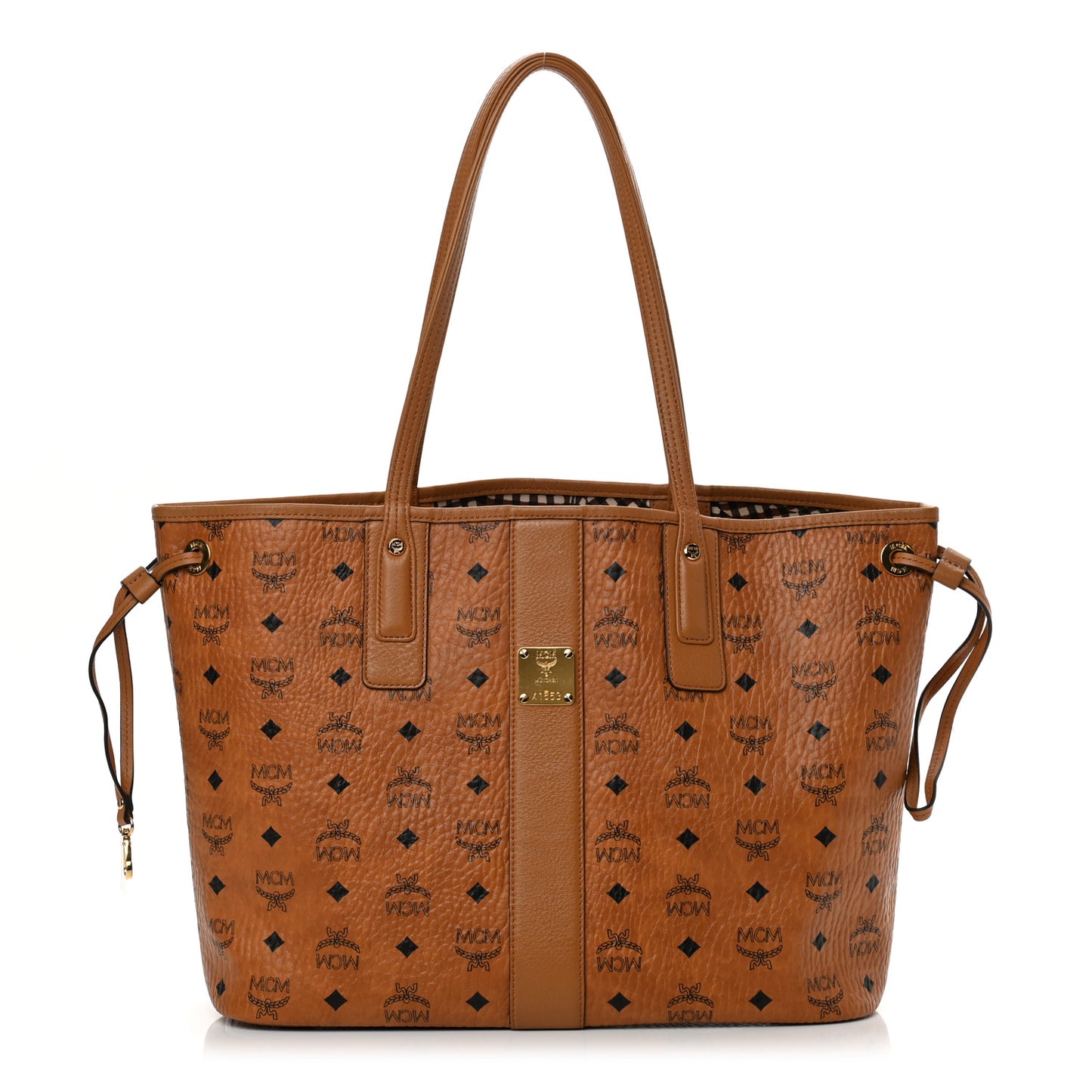 Visetos Medium Liz Reversible Shopper Tote Cognac
