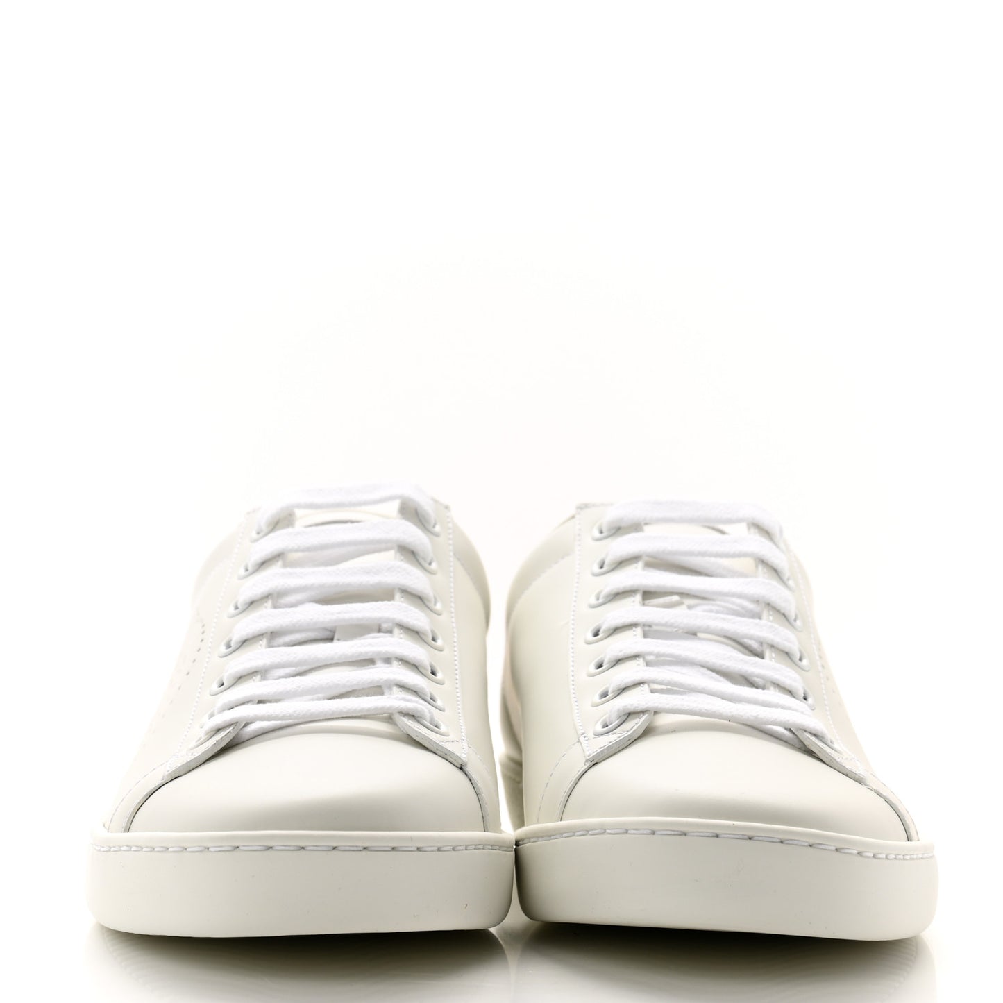 Calfskin Interlocking G Perforated Womens Ace Sneakers 38.5 White Grey Sky