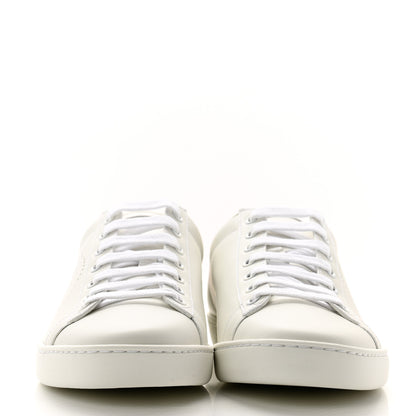 Gucci Calfskin Interlocking G Perforated Womens Ace Sneakers 38.5 White Grey Sky 2 of 9