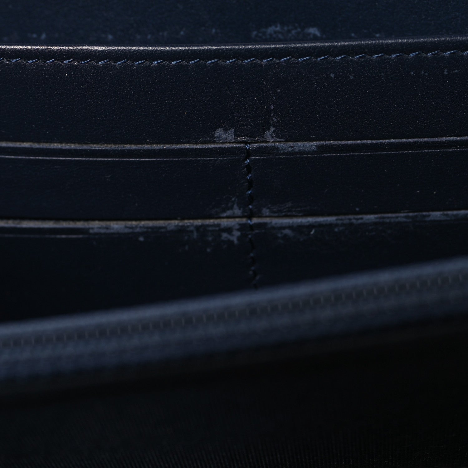 Chanel Caviar Quilted Filigree Zip Around Wallet Navy 10 of 10