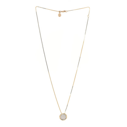 John Hardy 18K Yellow Gold Diamond Bamboo Pendant Necklace 3 of 5