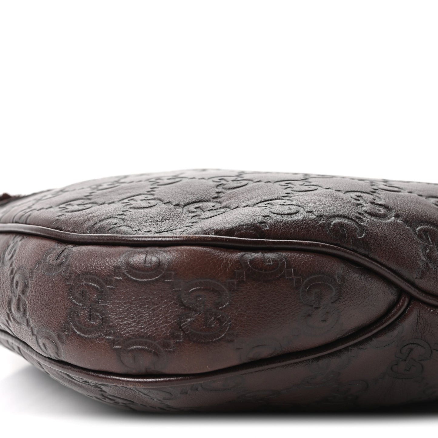 Guccissima Horsebit Tassel Messenger Bag  Dark Brown
