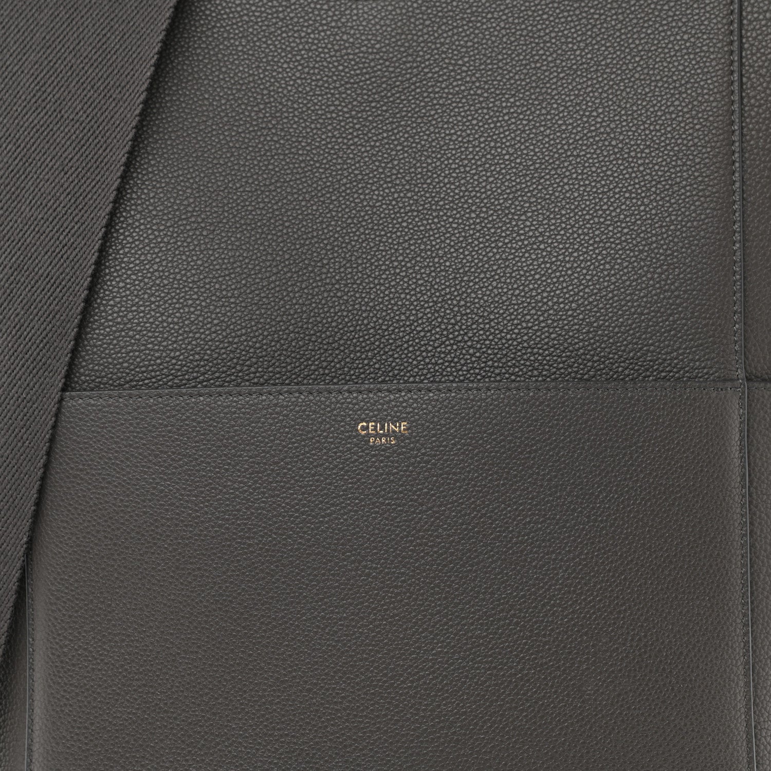 Celine Soft Grained Calfskin Sangle Bucket Bag Grey 9 of 9