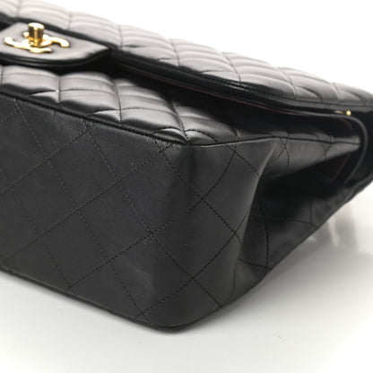 Chanel Lambskin Quilted Jumbo Double Flap Black 10 of 10