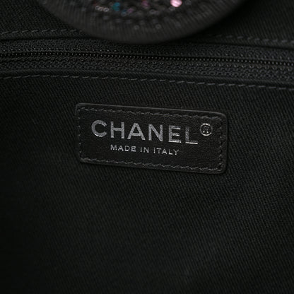 Chanel Viscose Sequins Medium Deauville Tote Black 6 of 10
