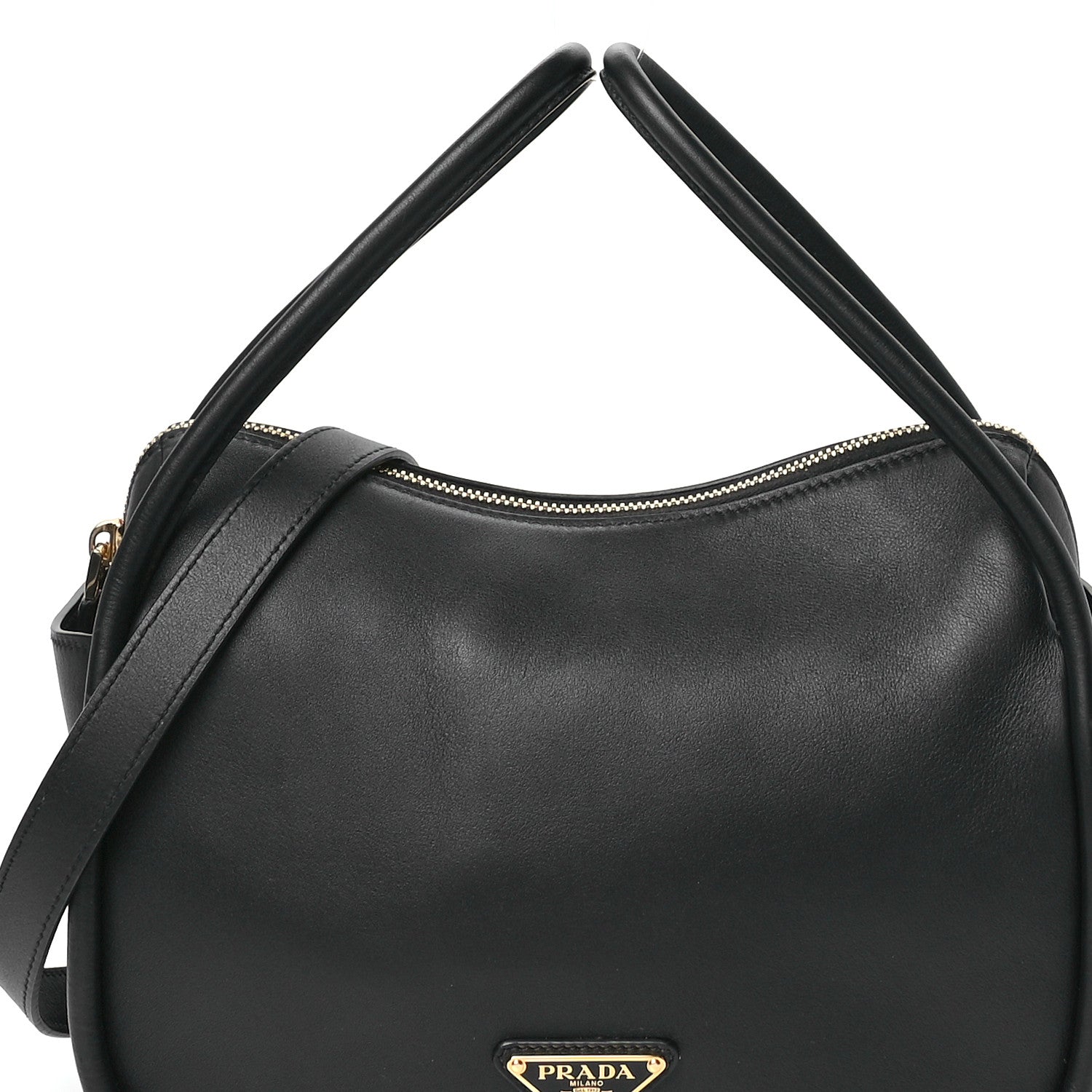 Prada Soft Calfskin Darling Shoulder Bag Black 8 of 12