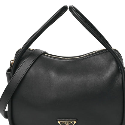 Prada Soft Calfskin Darling Shoulder Bag Black 8 of 12