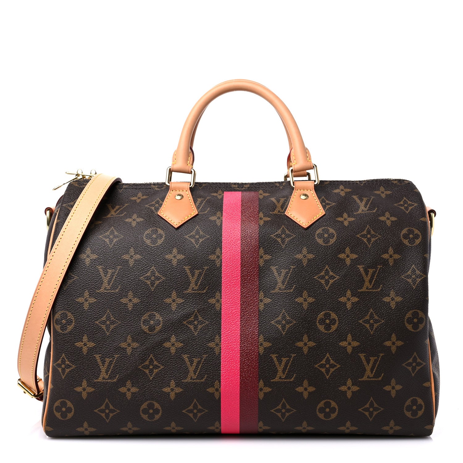 Louis Vuitton Monogram My LV Heritage Speedy Bandouliere 35 Fuchsia Bordeaux 1 of 12