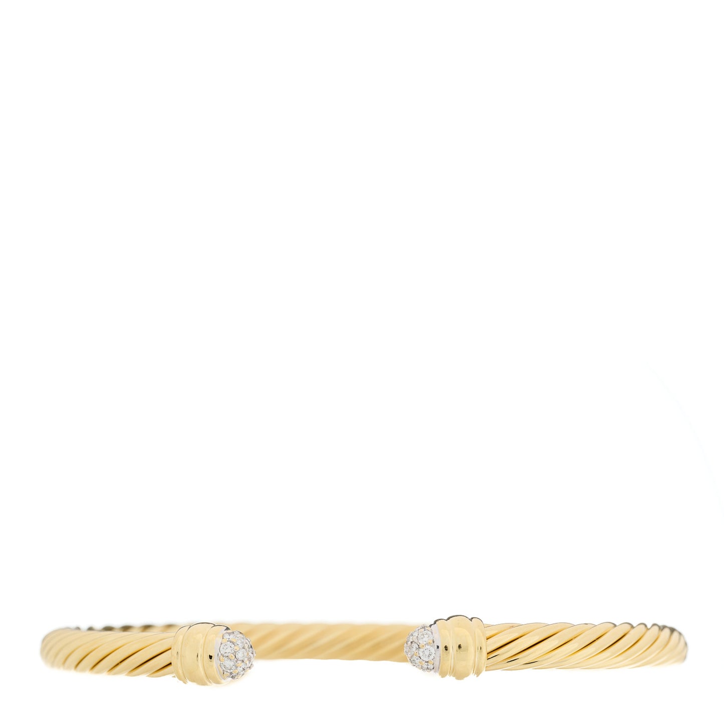 18K Yellow Gold Diamond 5mm Cable Classics Bracelet