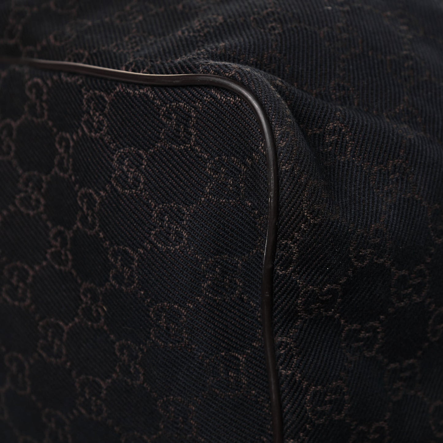 Denim Monogram Large Collapsible Carry On Duffle Bag Brown