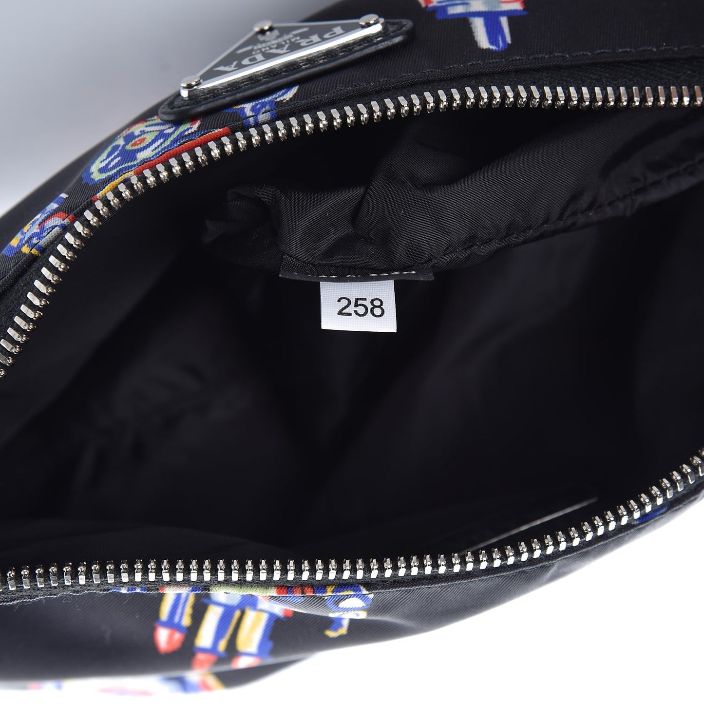 Tessuto Nylon Robot Wristlet Pouch Black