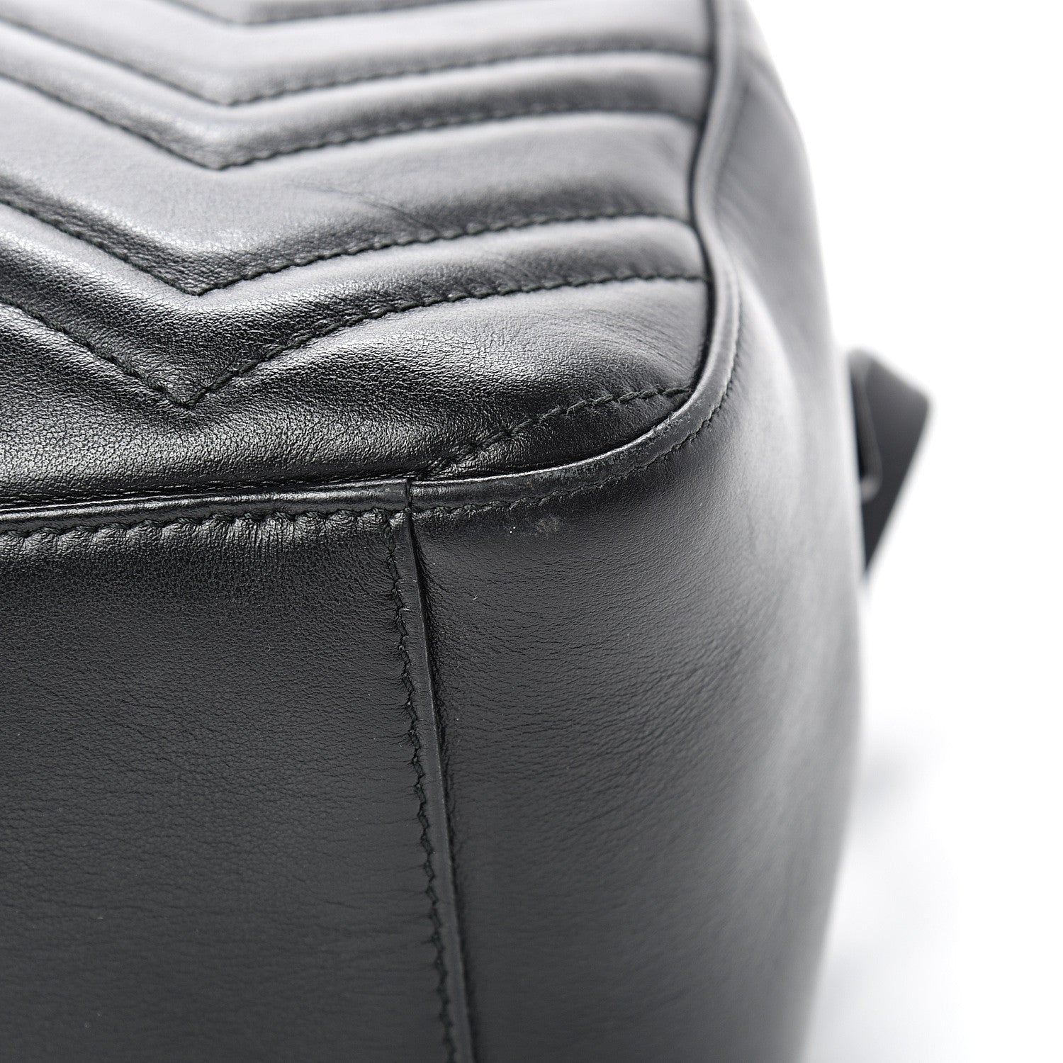 Gucci Calfskin Matelasse GG Marmont Dome Backpack Black 13 of 16