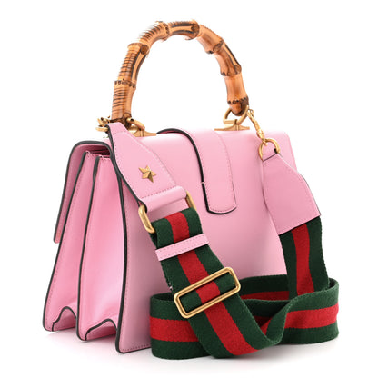 Gucci Calfskin Bamboo Web Embroidered Medium Dionysus Top Handle Bag Pink 3 of 12