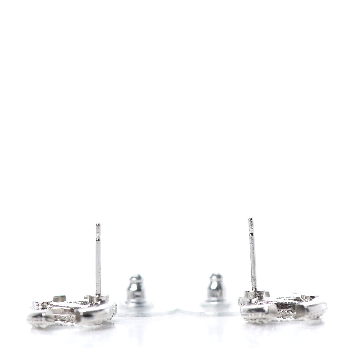 Crystal CC Earrings Silver