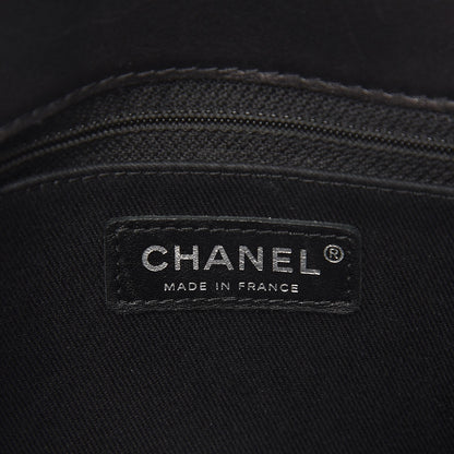 Chanel Calfskin Double Stitch Large Hamptons Flap Bag Black 6 of 16