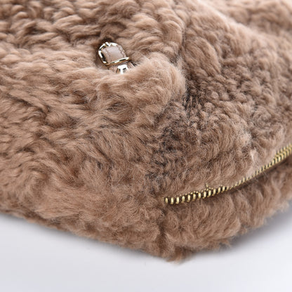 Balenciaga Shearling Papier B4 Zip Around Tote Marron 12 of 12