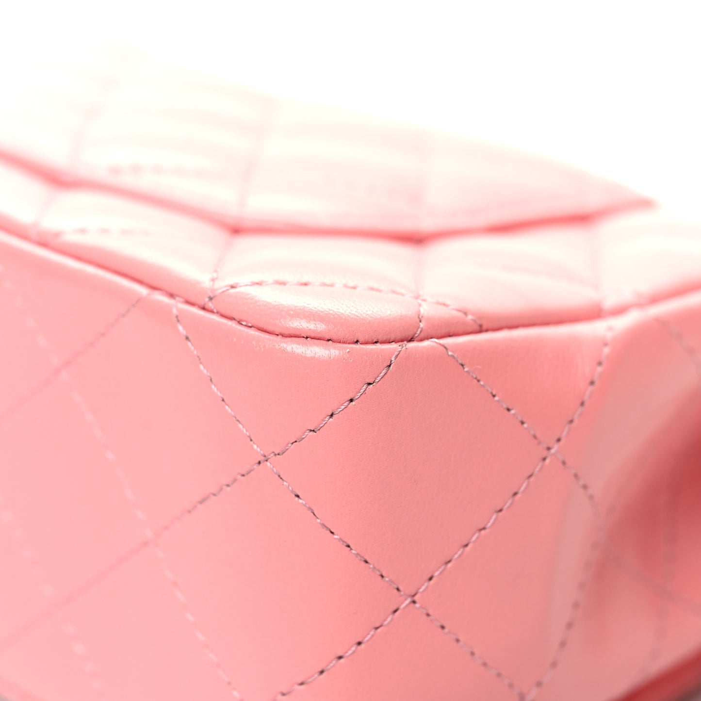 Lambskin Quilted Mini Rectangular Flap Pink
