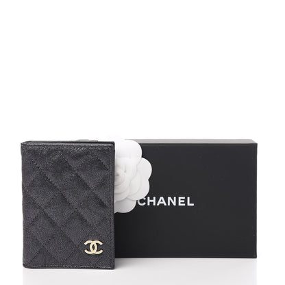 Chanel Iridescent Caviar Quilted Card Holder Wallet Black 7 of 7