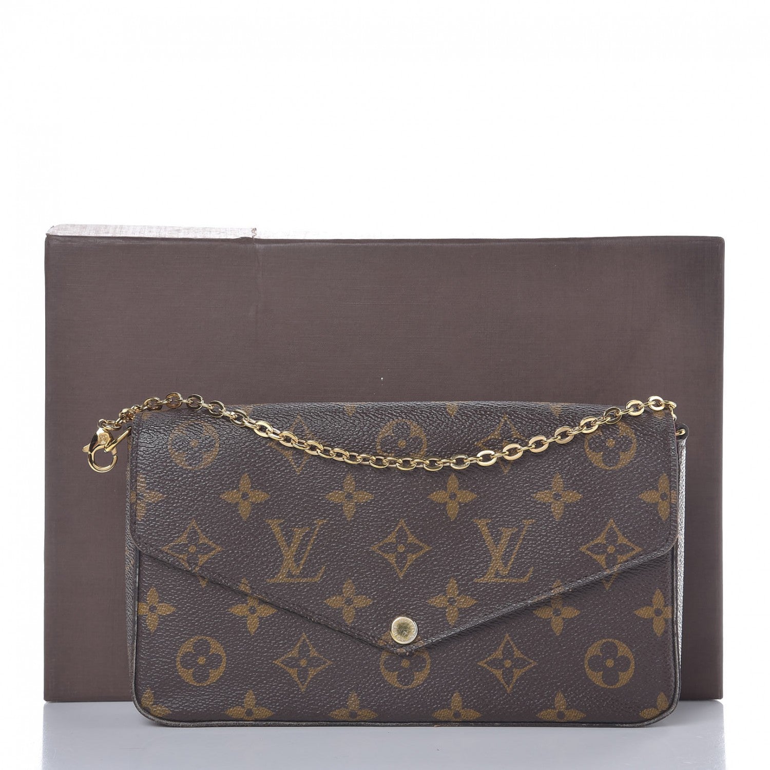 Louis Vuitton Monogram Pochette Felicie Chain Wallet Fuchsia 9 of 10