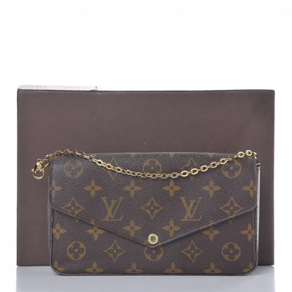 Louis Vuitton Monogram Pochette Felicie Chain Wallet Fuchsia 9 of 10
