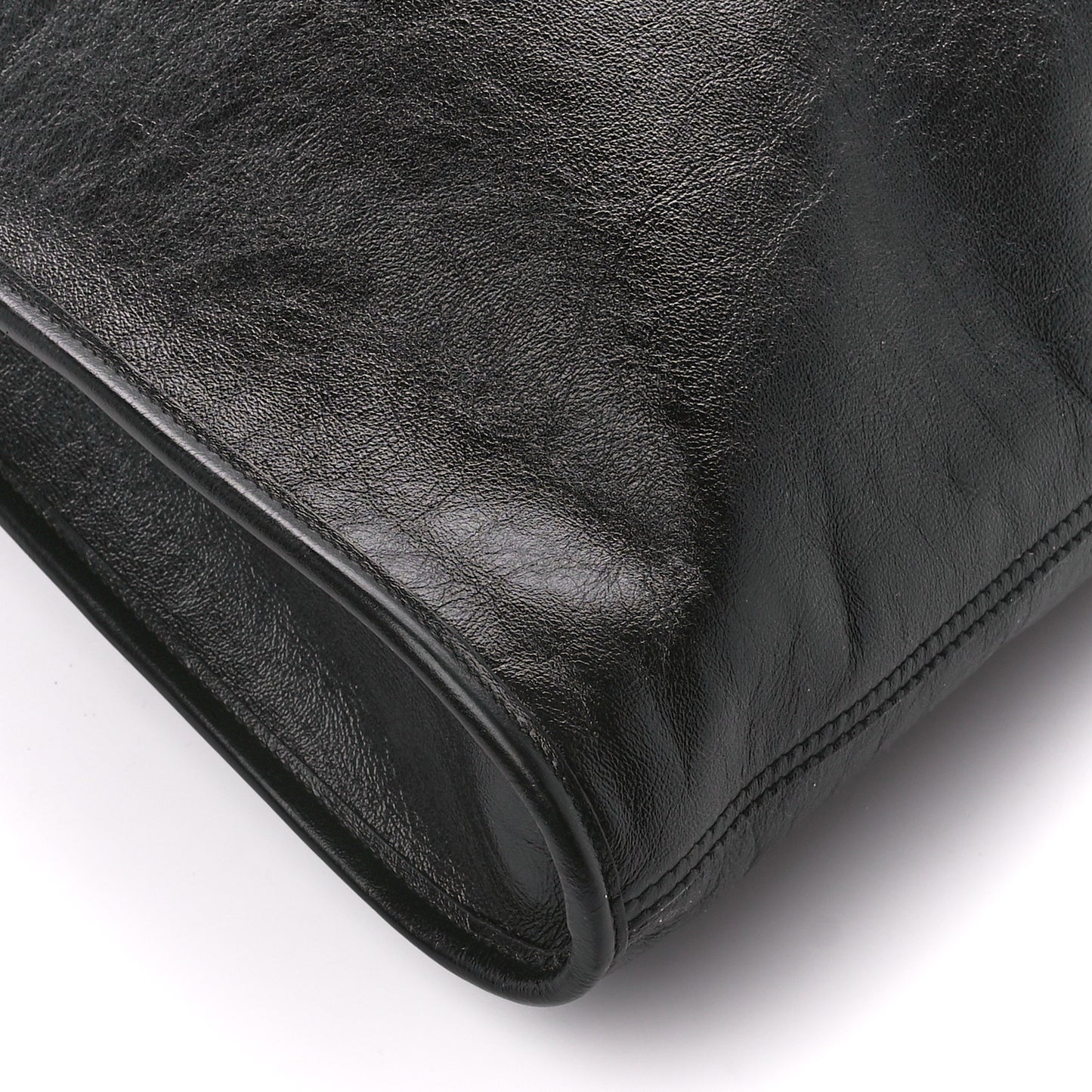 Calfskin Maxi Rajah Chain Tote Black