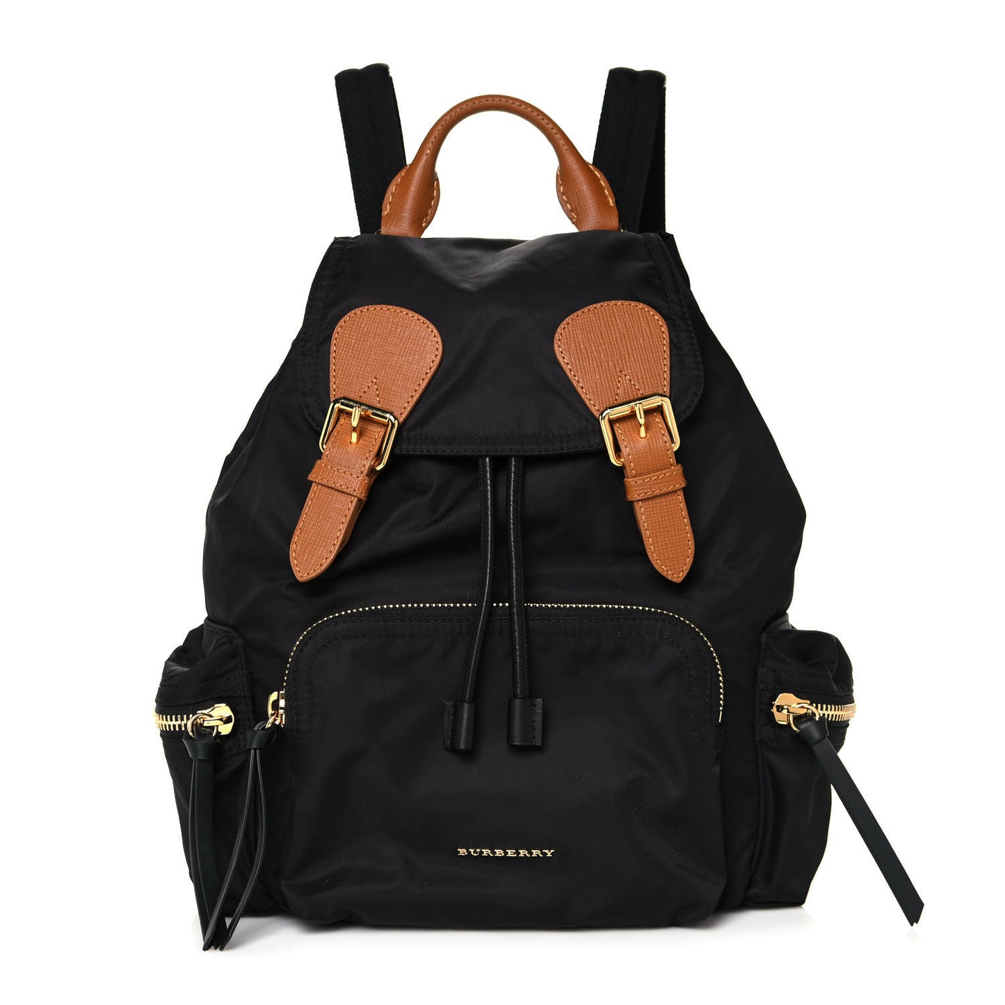 Nylon Large Rucksack Backpack Black