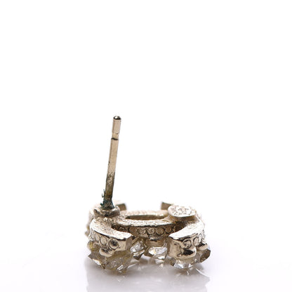 Chanel Crystal CC Earrings Gold 5 of 6