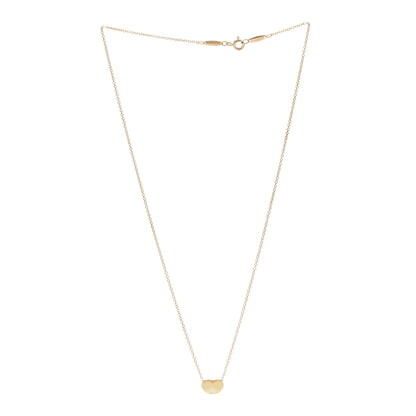 Tiffany 18K Yellow Gold 9mm Elsa Peretti Bean Pendant Necklace 3 of 7