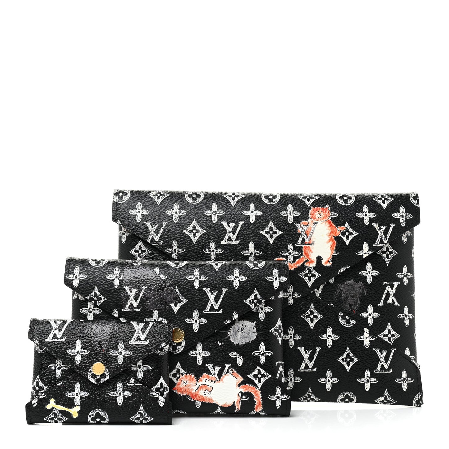 Catogram Kirigami Pochette Set Black
