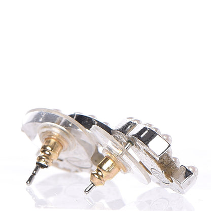 Chanel Pearl CC Earrings Silver 3 of 8
