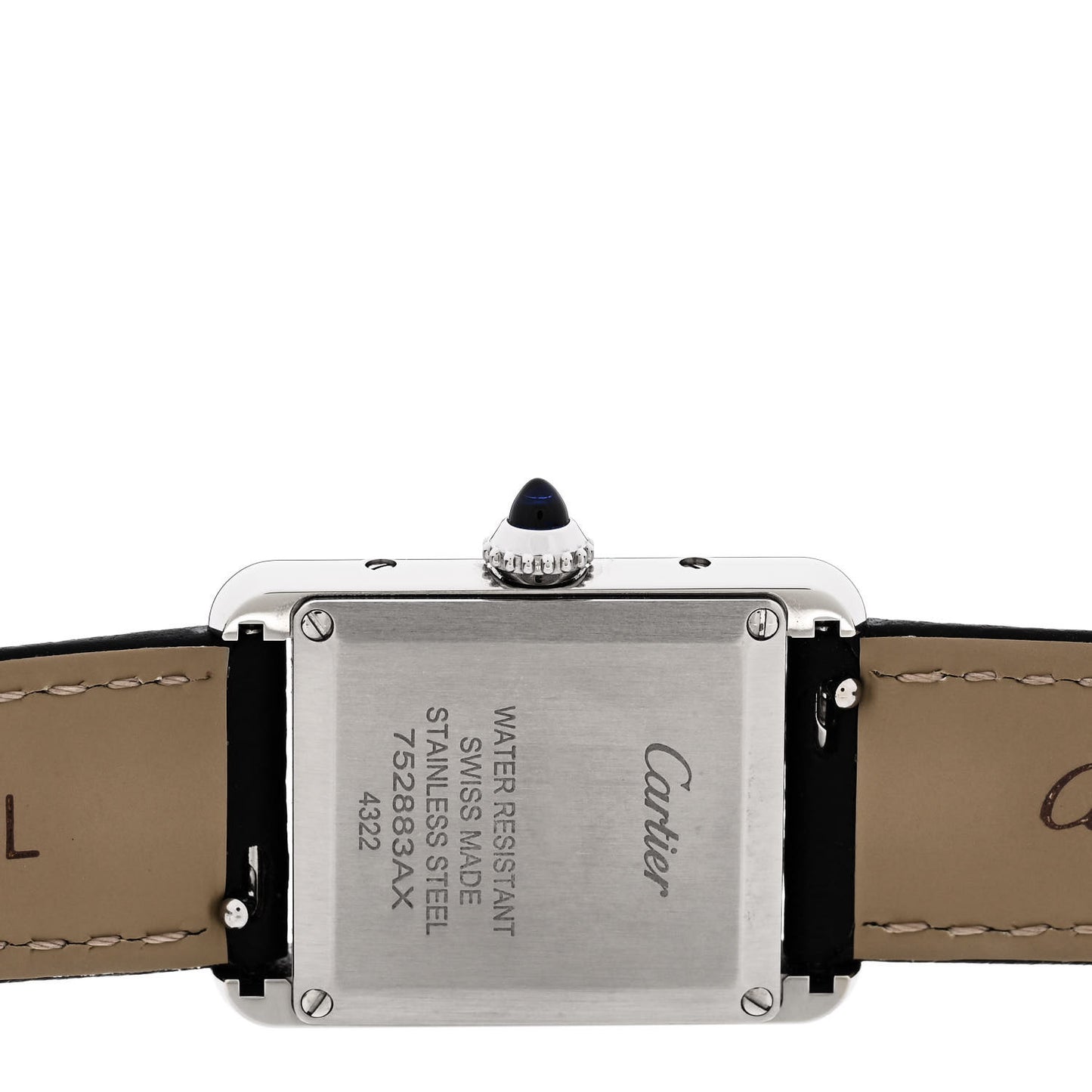 Stainless Steel Calfskin 22mm Must de Cartier Tank Quartz Watch