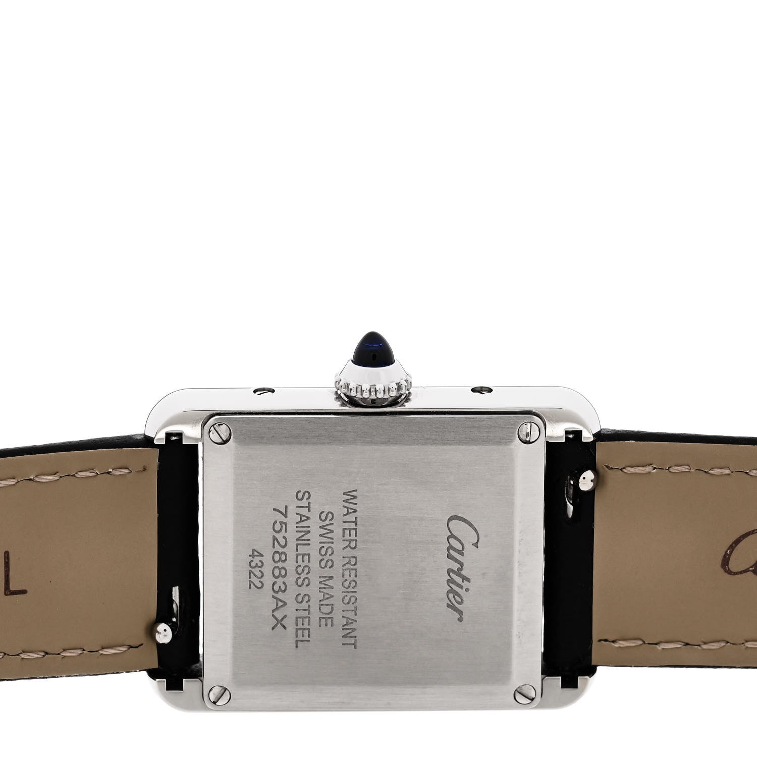 Cartier Stainless Steel Calfskin 22mm Must de Cartier Tank Quartz Watch 4 of 5