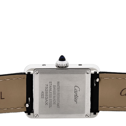 Cartier Stainless Steel Calfskin 22mm Must de Cartier Tank Quartz Watch 4 of 5