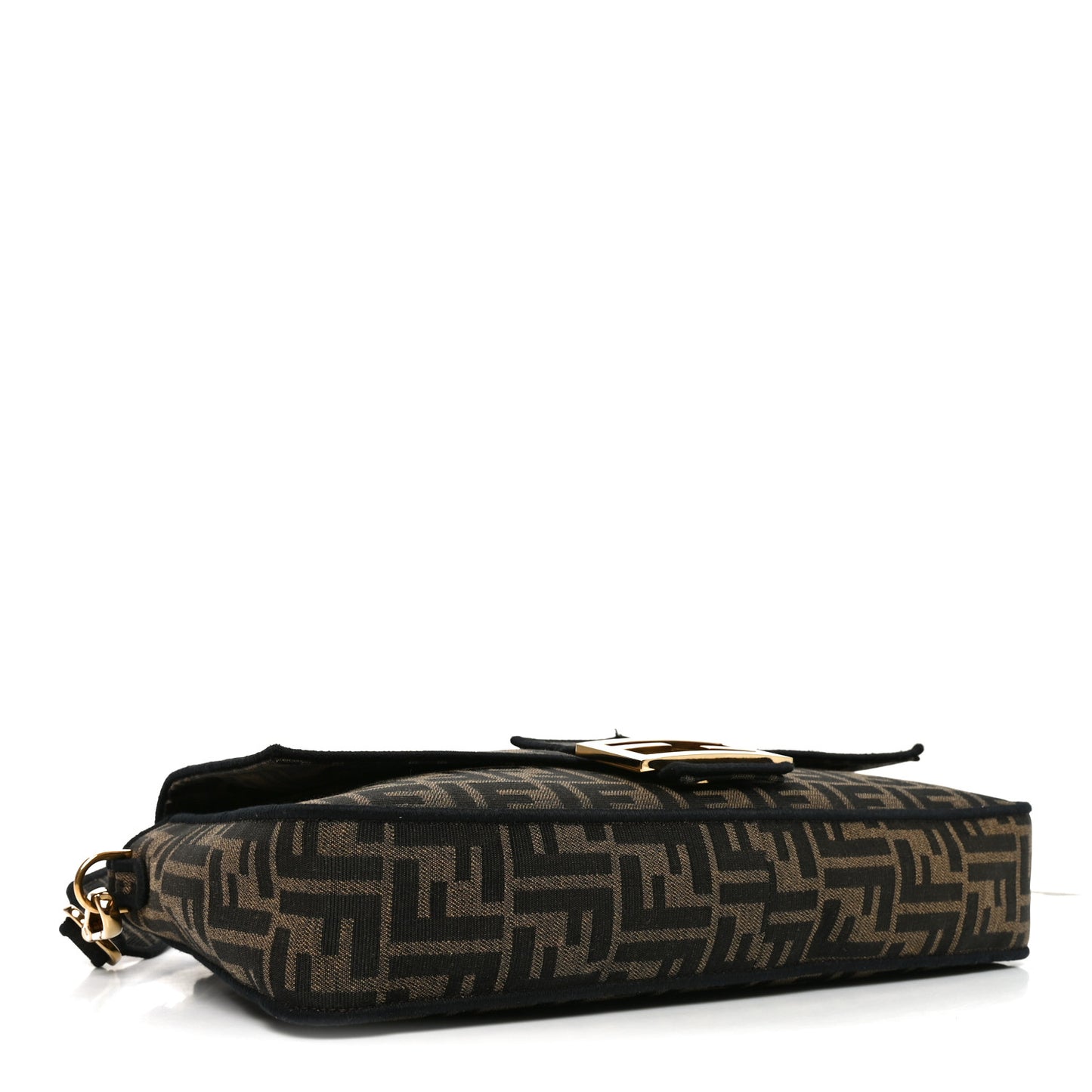 Fabric Jacquard FF 1974 Large Baguette Tobacco Moro Black