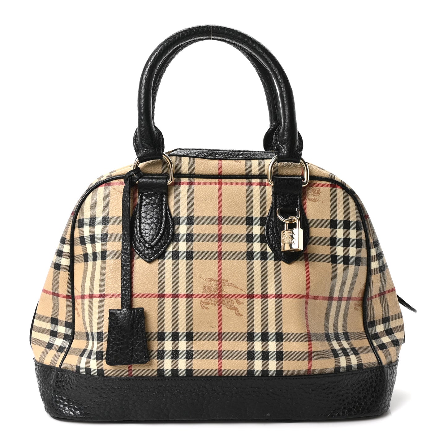 Haymarket Check Medium Satchel Black