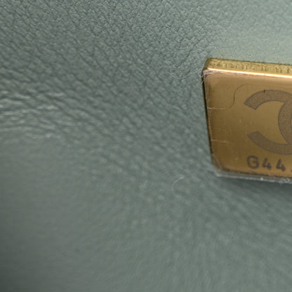 Chanel Caviar Quilted Medium Double Flap Green 7 of 11