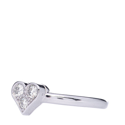 Tiffany Platinum Diamond Hearts Ring 49 4.75 4 of 5
