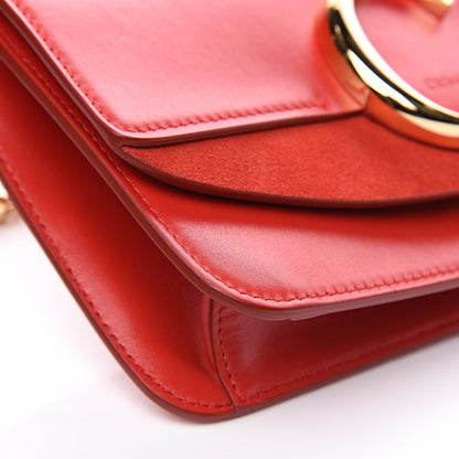 Chloe Calfskin Suede C Clutch With Chain Plaid Red 7 of 11