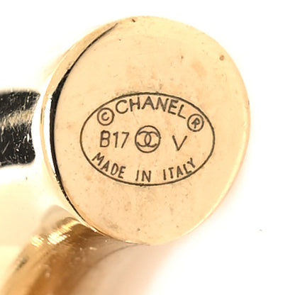 Chanel Metal Large CC Earrings Light Gold 4 of 5