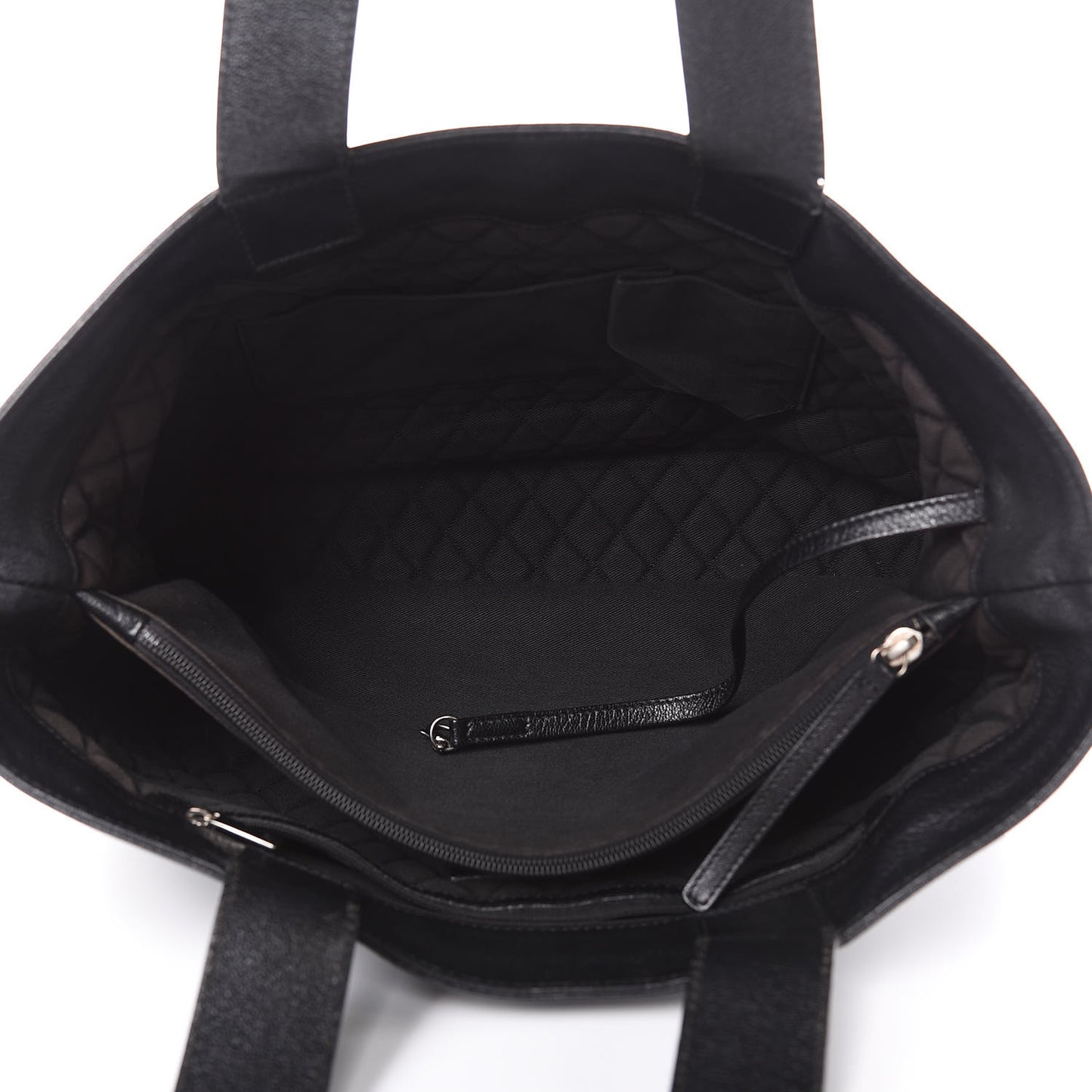 Goatskin Perforated Large CC Tote Black