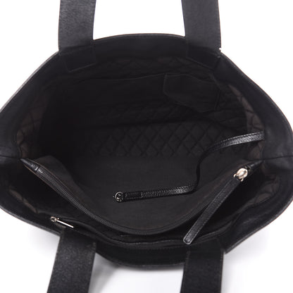 Chanel Goatskin Perforated Large CC Tote Black 6 of 17